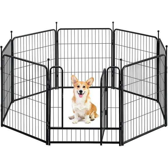 GDKASRNY Dog Playpen 8 Panels 32'' Height Portable Pet Dog Fence Indoor Outdoor for Yard,Rv Camping