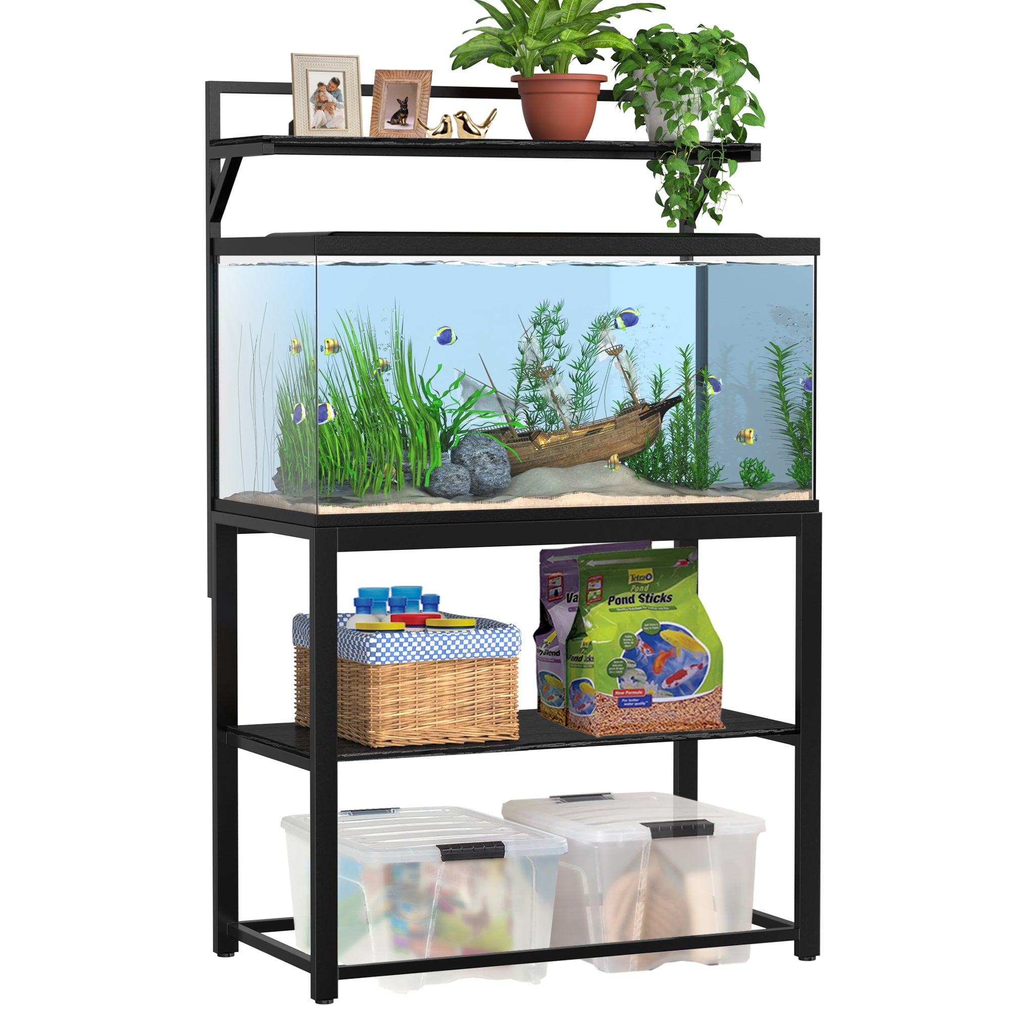 GDLF 4050 Gallon Fish Tank Stand with Plant Shelf Aquarium Stand with