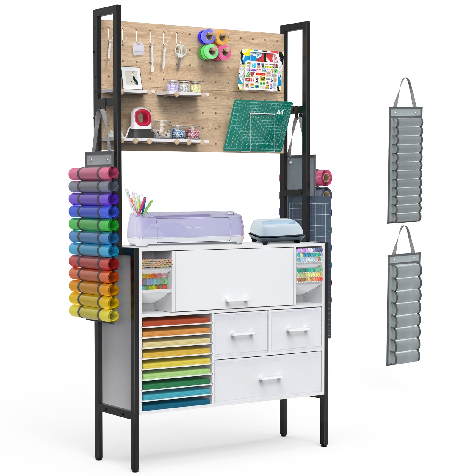 Zhuoting Office Organization Craft Storage with Fold Out Table
