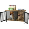 thumbnail image 1 of GDLF Double Dog Crate with Divider for 1 or 2 dogs, Indoor Kennel Cage (Int.dims:36.2&rdquo;Wx24.5&rdquo;Dx21&rdquo;H), 1 of 18
