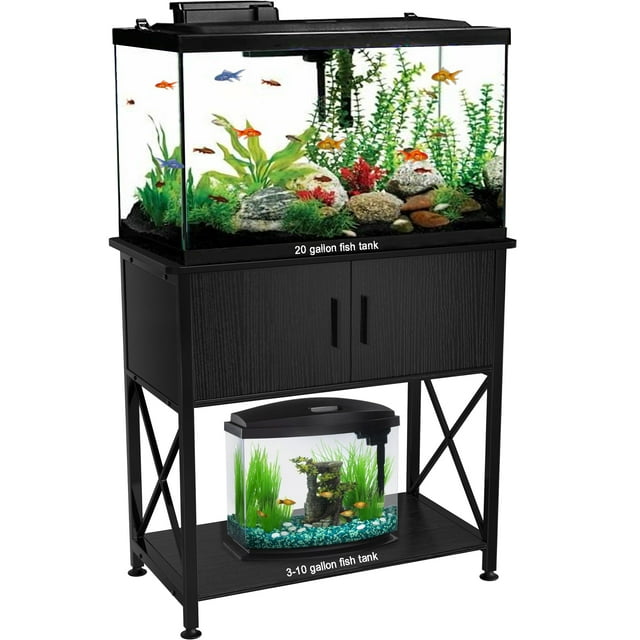 GDLF Steel Fish Tank Stand with Accessories Storage, Solid and Durable ...