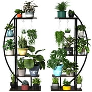 GDLF Tall Plant Stand Large Indoor Shelf 71 Metal Flower Rack with hanging hook, more plant space