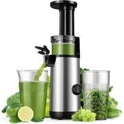 SHARDOR Compact Powerful Juicer   Easy-to-Clean Fruit and Vegetable Juicer, Low-Noise Juicer Machine, High Juice Yield, 600ml Juice Extractor, Includes Brush