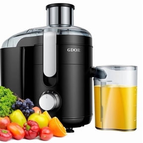 GDOR Kitchen Appliances Juicer Machine Dual Speeds Centrifugal Extractor, Titanium Enhanced Cut Disc, 2.5" FeedChute Juicer, Anti-Drip, Includes Cleaning Brush,Black
