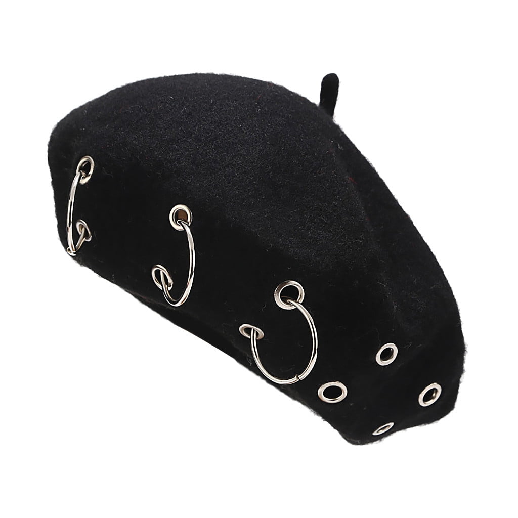GDREDA Beret Hats for Women Fashion Women's Solid Iron Ring Lovely ...