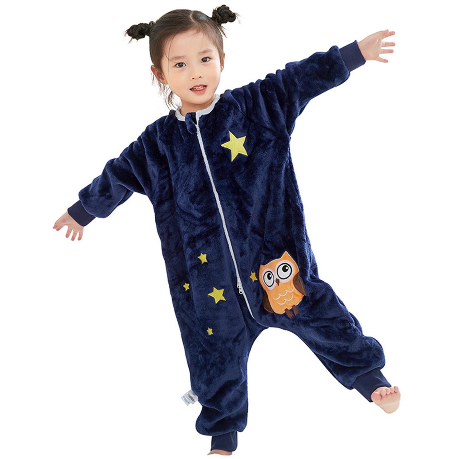 GDREDA Flannel Baby Sleeping Bag Unisex Pajamas, Long Sleeve Zipper