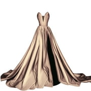 GDREDA Gala Dresses For Women Formal Women's One Shoulder Sequin Prom Dresses Long Evening Gown Gold,XXL