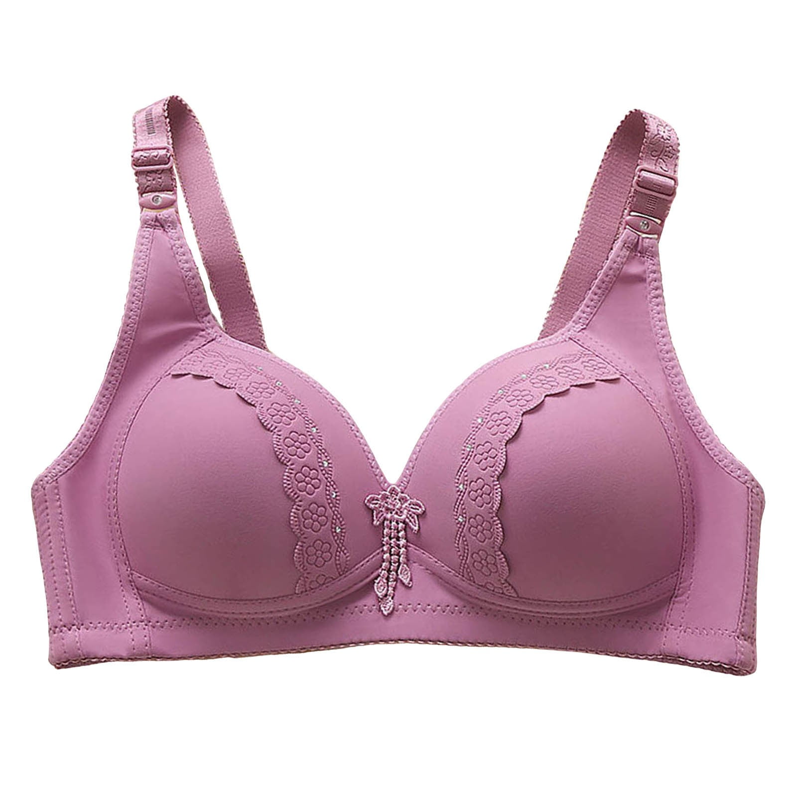 GDREDA Plus Size Bra French Plus Size Thin Anti Sag Shrink Bra