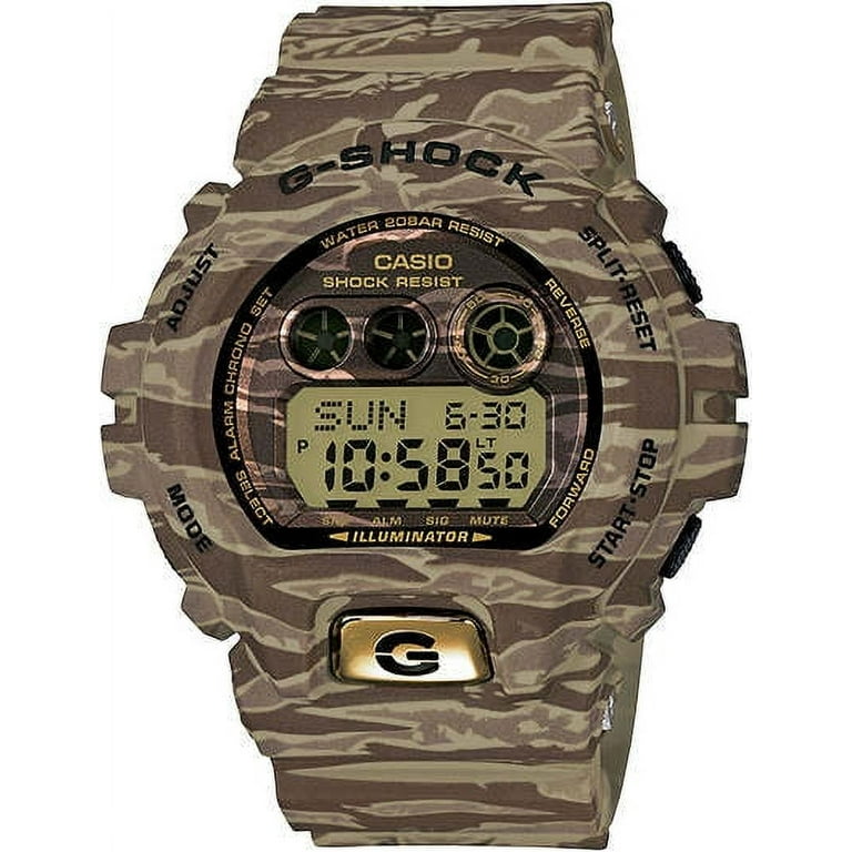 GDX6900TC-5 Men's G-Shock Digital Dial World Time Green Tiger Camouflage  Dive Watch