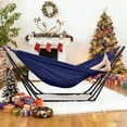 thumbnail image 1 of GDY Hammock Chair with Stand, 550 lb Capacity, Easy Set Up, with Carrying Bag, Portable for Travel/Backpacking/Beach/Backyard, Blue., 1 of 10