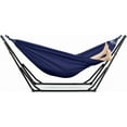 thumbnail image 1 of GDY Hammock Chair with Stand, 550 lb Capacity, Easy Set Up, with Carrying Bag, Portable for Travel/Backpacking/Beach/Backyard, Blue., 1 of 18