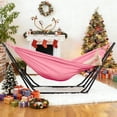 thumbnail image 1 of GDY Hammock Chair with Stand, 550 lb Capacity, Easy Set Up, with Carrying Bag, Portable for Travel/Backpacking/Beach/Backyard, Pink., 1 of 10
