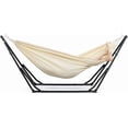 thumbnail image 1 of GDY Hammock Chair with Stand, 550 lb Capacity, Easy Set Up, with Carrying Bag, Portable for Travel/Backpacking/Beach/Backyard, White., 1 of 18