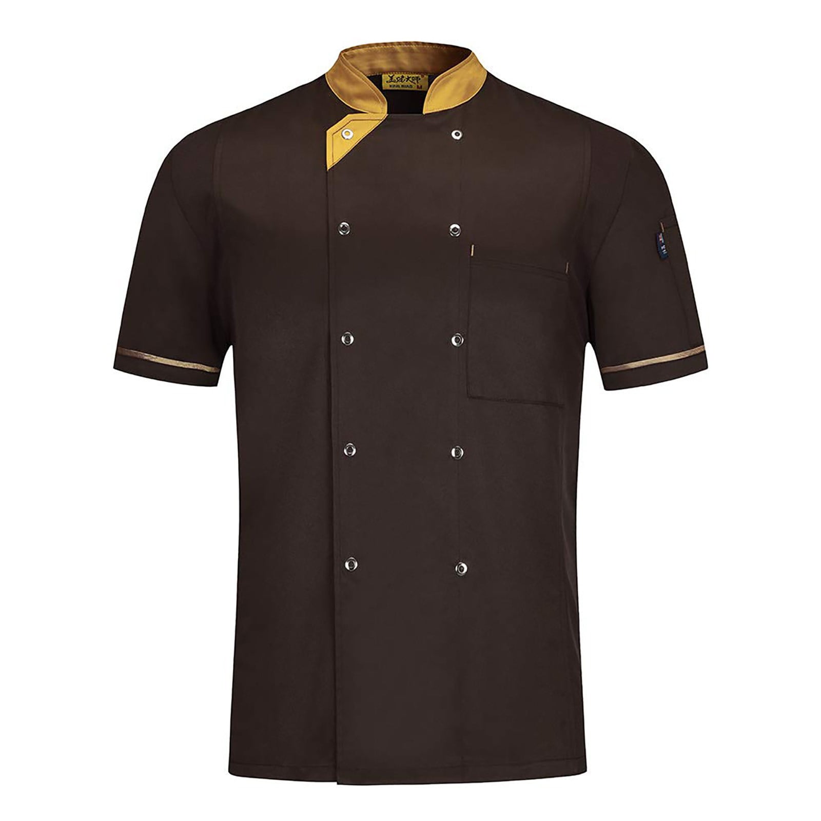 GDfun Chef's Jacket Chef Uniform Men's Women's Short Sleeve Cotton