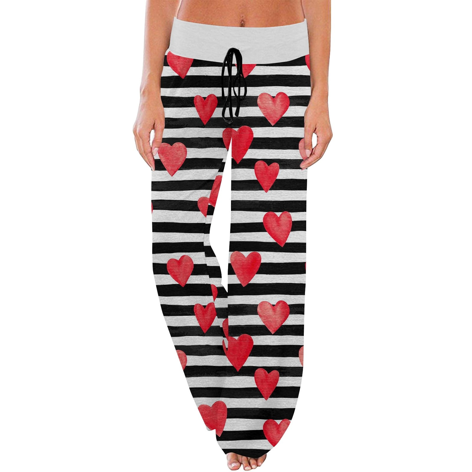 GDfun Women's Comfy Pajama Pants With Pocket Valentine's Day Print