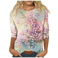 thumbnail image 1 of GDfun Women's Fall Tunic Tops Casual Athletic Plus Size Oversized T-Shirt Lightweight Long Down Pullover, 1 of 5