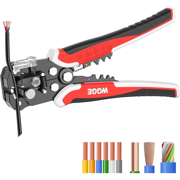 GE -014 Self-Adjusting Insulation Wire Stripper. For stripping wire from A 10-24, 3 in 1 Automatic Wire Stripping Tool/Cutting Pliers Tool, Automatic Strippers with Cutters & Crimper 8"