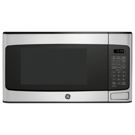 GE - 1.1 Cu. Ft. Mid-Size Microwave with Included Pasta/Veggie Cooker - Stainless steel