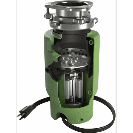 GE - 1/2 HP Disposall Continuous Feed Garbage Disposer Corded - Green