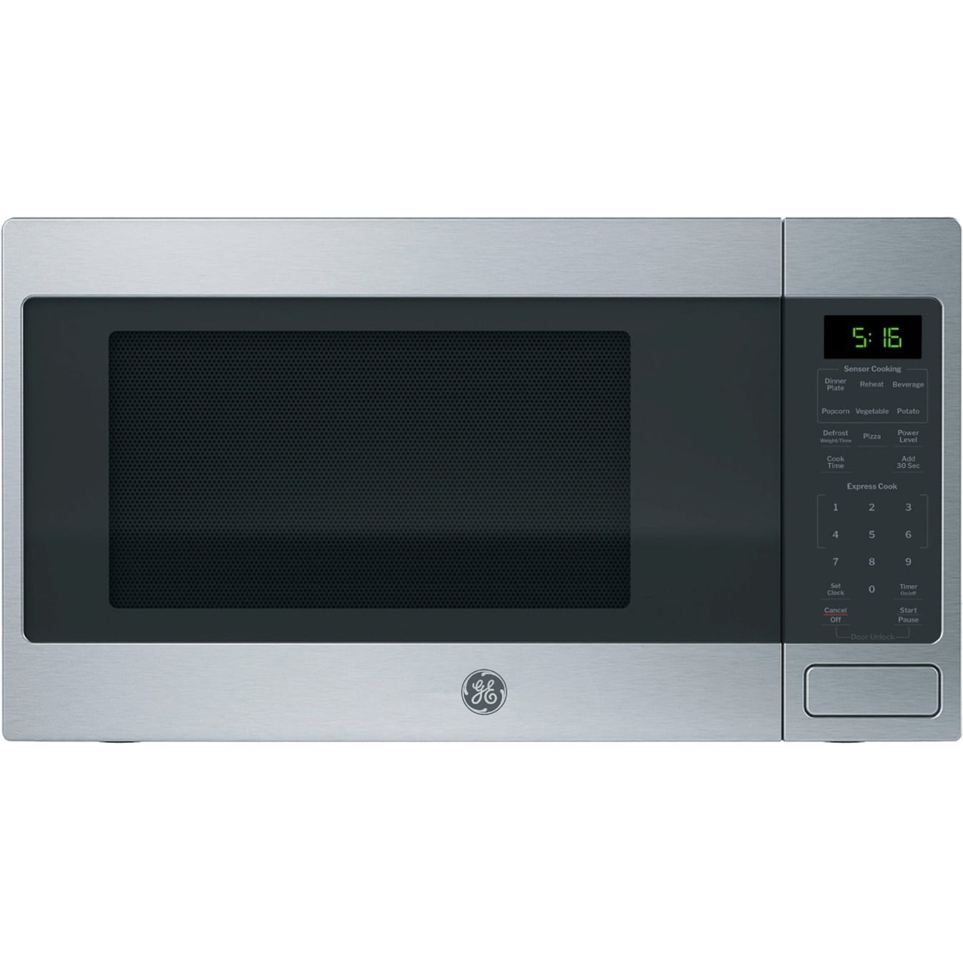 GE 1.6 Cu. Ft. Capacity Countertop Microwave Oven, Stainless Steel