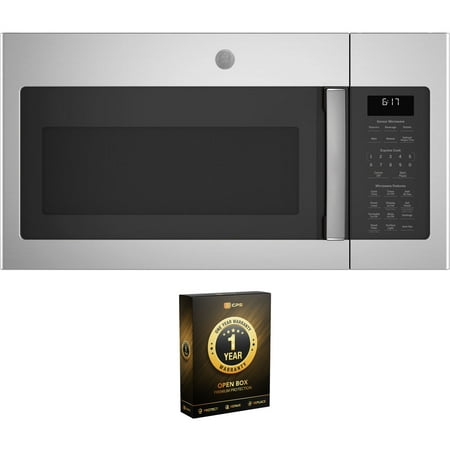 Open Box GE 1.7 Cu. Ft. Over-the-Range Sensor Microwave Oven + 1 Year Warranty
