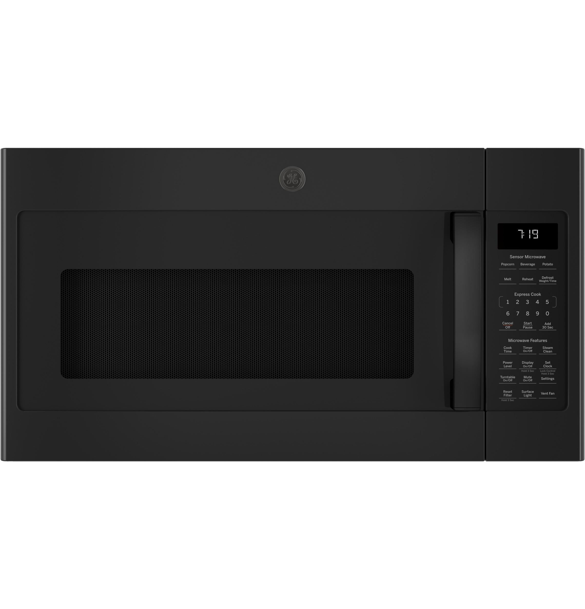 GE 1.9-cu ft 1000-Watt 29.75-in Over-the-Range Microwave with Sensor Cooking (Black) (NEW)