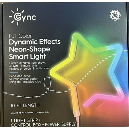 GE - Cync Smart Neon 10ft Shape Light with Dynamic Effects (1pk) - Full Color