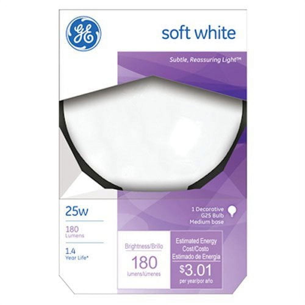 Soft White G25 Globe Decorative Incandescent Bulb