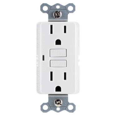 GE 15A GFCI Outlet, White – 32073