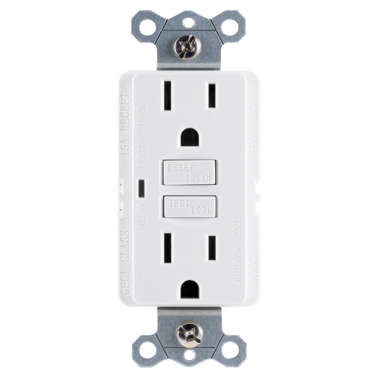 GE 15A GFCI Outlet, White – 32073 - Walmart.com