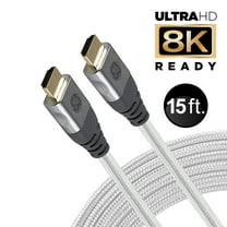 GE 15ft 8K HDMI 2.1 Cable with Ethernet, Gold-Plated Connectors, 66832