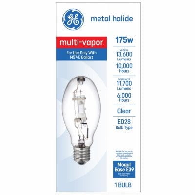 GE 175-Watt Clear Multi-Vapor Metal Halide Light Bulb