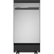 GE® 18" Stainless Steel Interior Portable Dishwasher with Sanitize Cycle