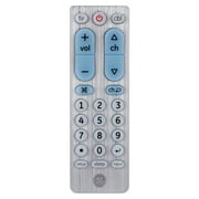 GE 2-Device Big Button Universal TV Remote Control in Silver, 69882