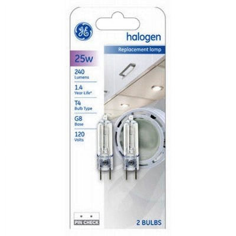 GE 25Watt T4 Quartz Halogen Light Bulbs, 2Pk. 1 Pack