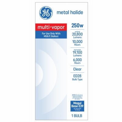 GE 250-Watt Clear Multi-Vapor Metal Halide Light Bulb
