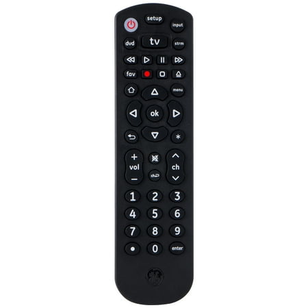 GE 3-Device Universal TV Remote Control in Black, 34927