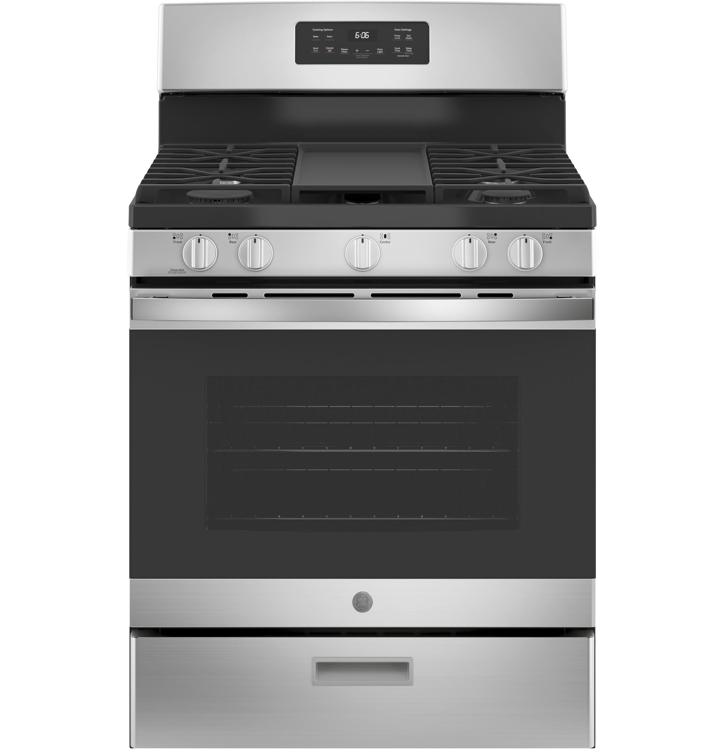 30" Stainless Steel Free-Standing Gas Range with Griddle