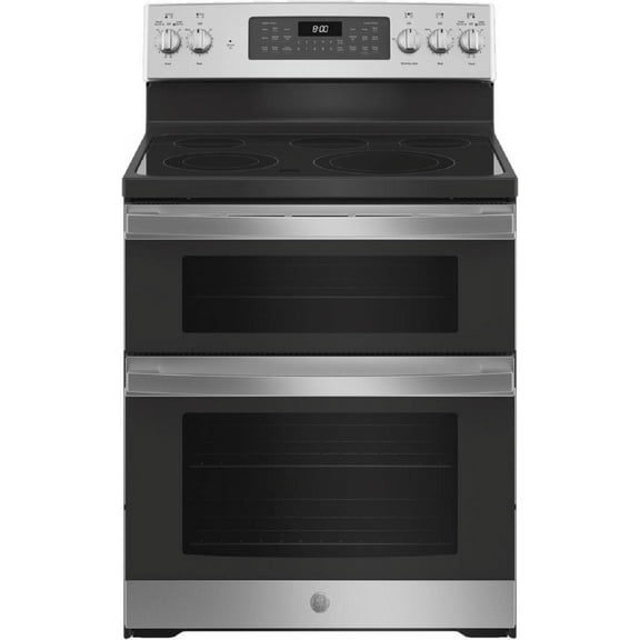 GE® 30" Free-Standing Electric Double Oven Convection Range