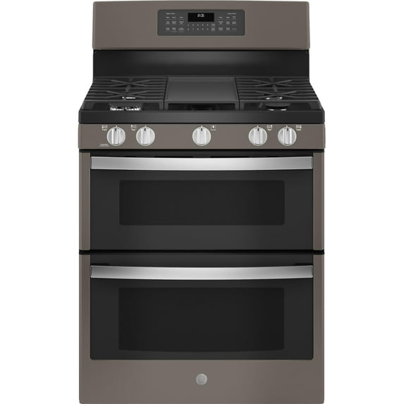 GE 30" Free Standing Gas Double Oven Convection Range - JGBS86EPES