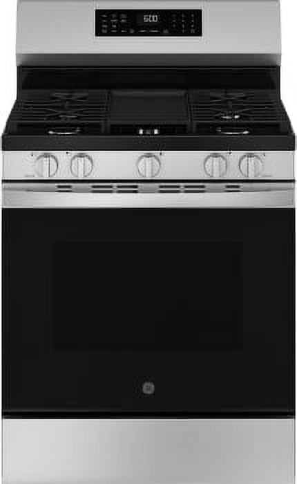 GE 30 Inch Freestanding Gas Smart Range with 5 Sealed Burners Stainless Steel GGF600AVSS
