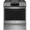 thumbnail image 1 of GE 30" Smart Slide-In Front-Control Gas Fingerprint Resistant Range, 1 of 3