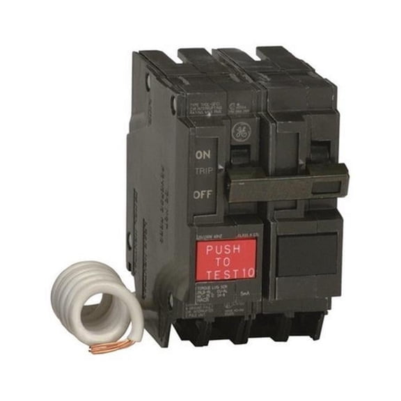 GE THQL2130GFTP Plug-In Mount Type THQL Feeder Self-Test Ground Fault Circuit Interrupter 2-Pole 30 Amp 120/240 Volt AC