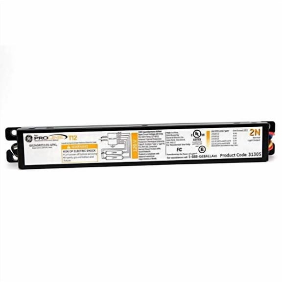 GE 31305 2-Bulb Commercial Electronic Fluorescent Light Ballast