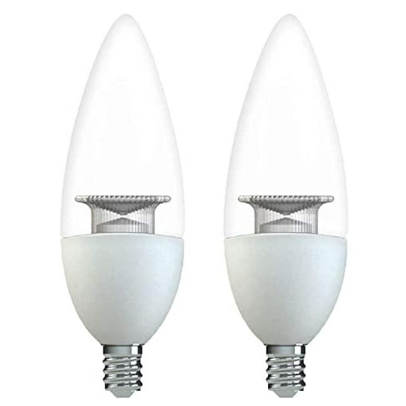 GE 32954 40W Equivalent Blunt Tip Dimmable LED Light Bulb 2-Pack