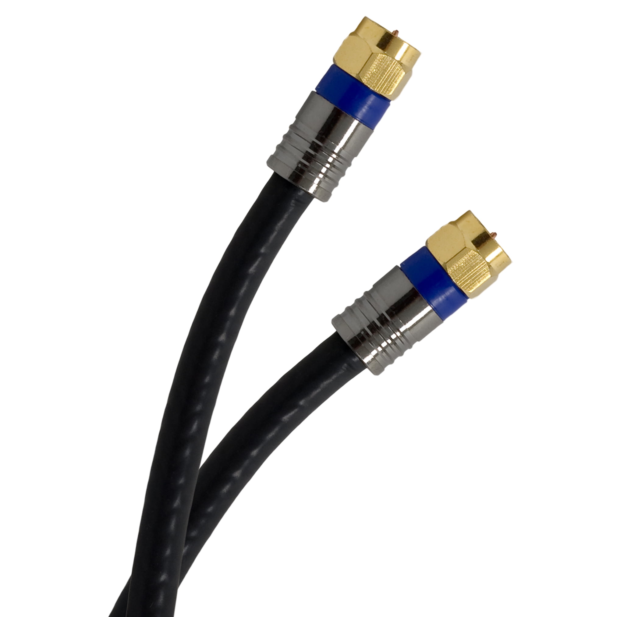 GE 50 ft. RG6 Quad Shield Coax Cable, Black, 33532 GE 50 ft. RG6 Quad Shield Coax Cable, Black, 33532