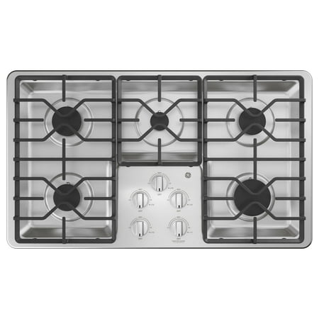 GE - 36" Built-In Gas Cooktop - Stainless Steel