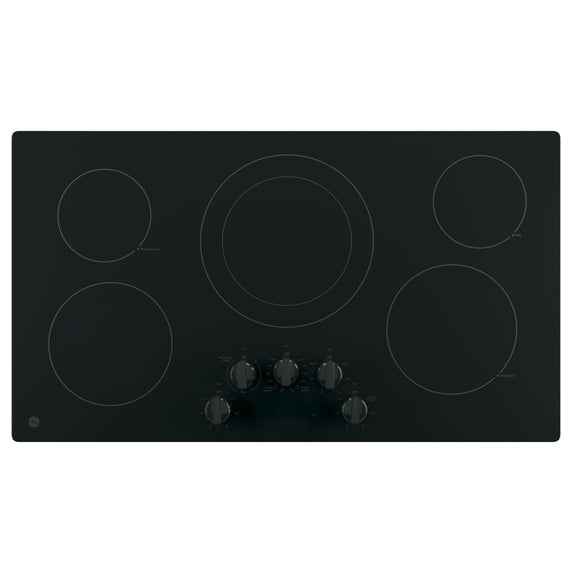 GE 36" Radiant Electric Cooktops with 5 Burners