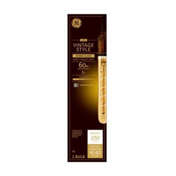 GE 36513 LED Light Bulb, T9, Amber Warm White, 5 Watt, 250 Lumens - Quantity 1