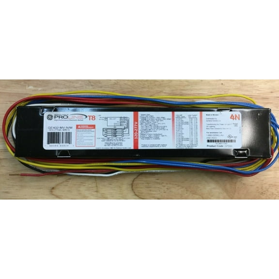 GE 37335 ProLine T8 Electronic Multivolt Instant Start Ballast GE432MV-N/M MV